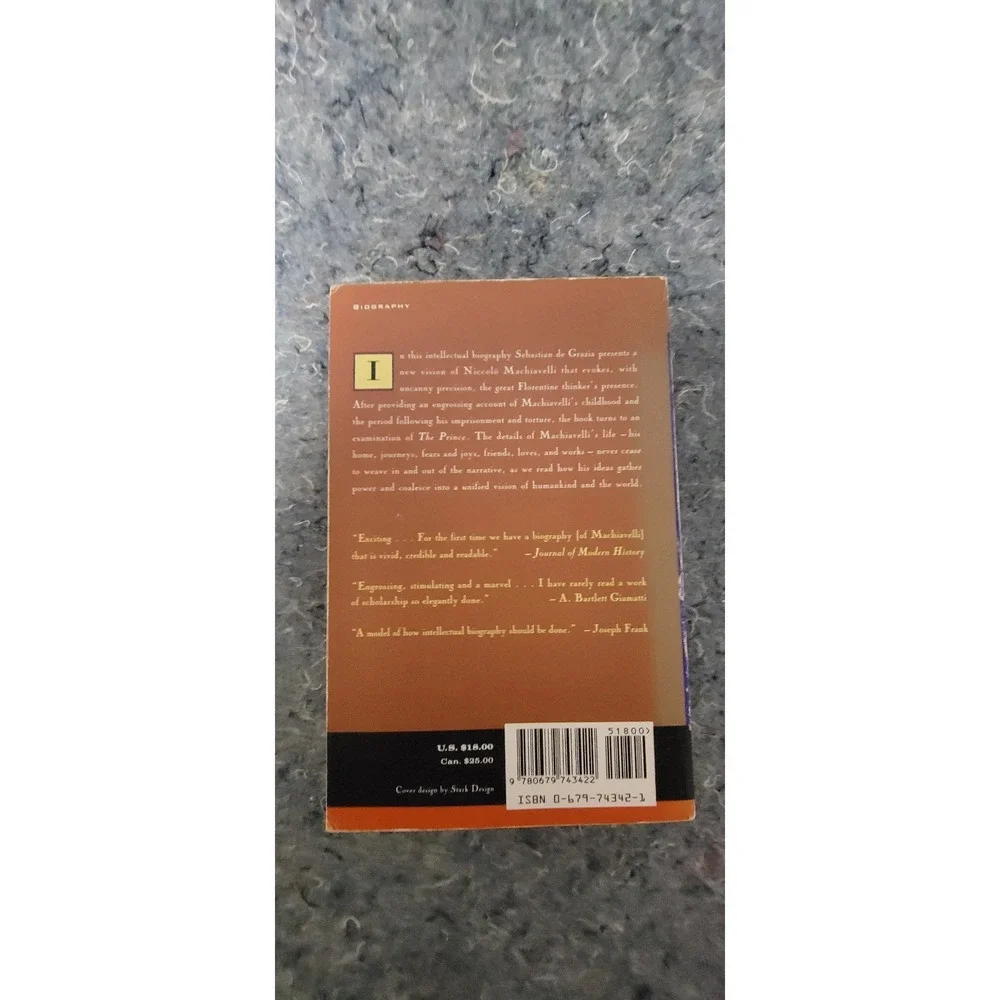 Machiavelli in Hell: Pulitzer Prize Winner by Sebastian De Grazia